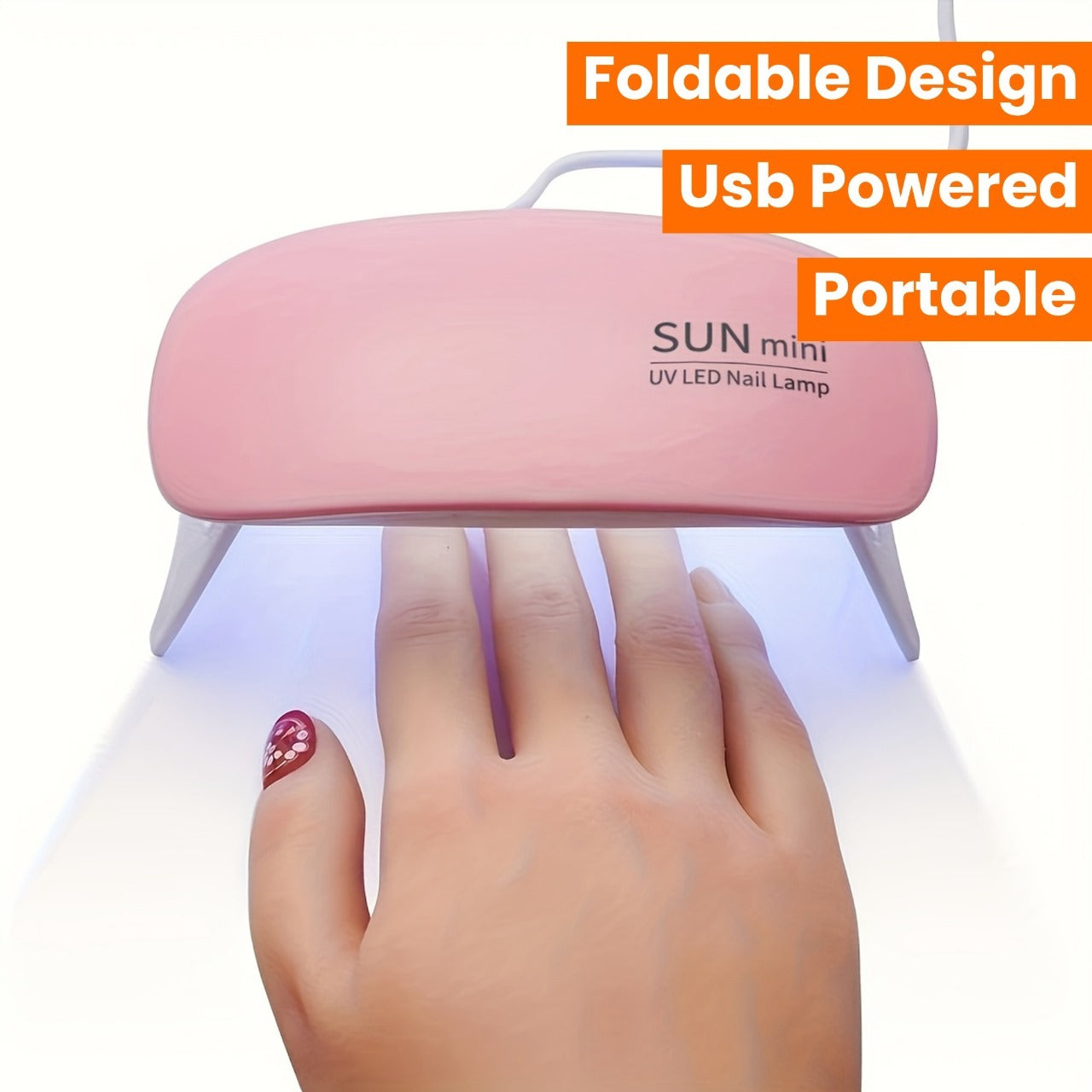 6W Mini Portable UV LED Nail Lamp