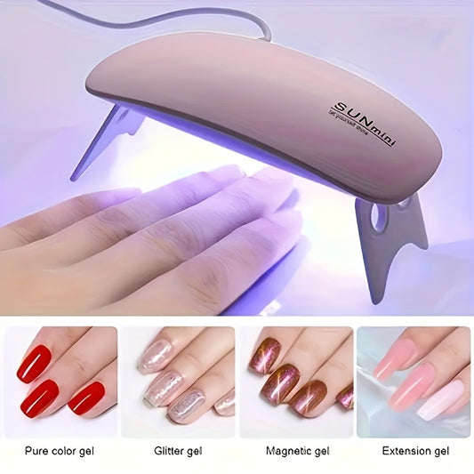 6W Mini Portable UV LED Nail Lamp