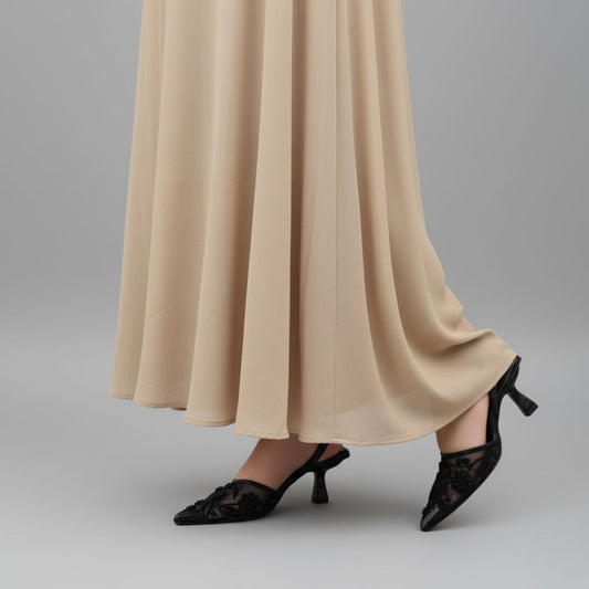 -Embroidered Kitten Heels for Women