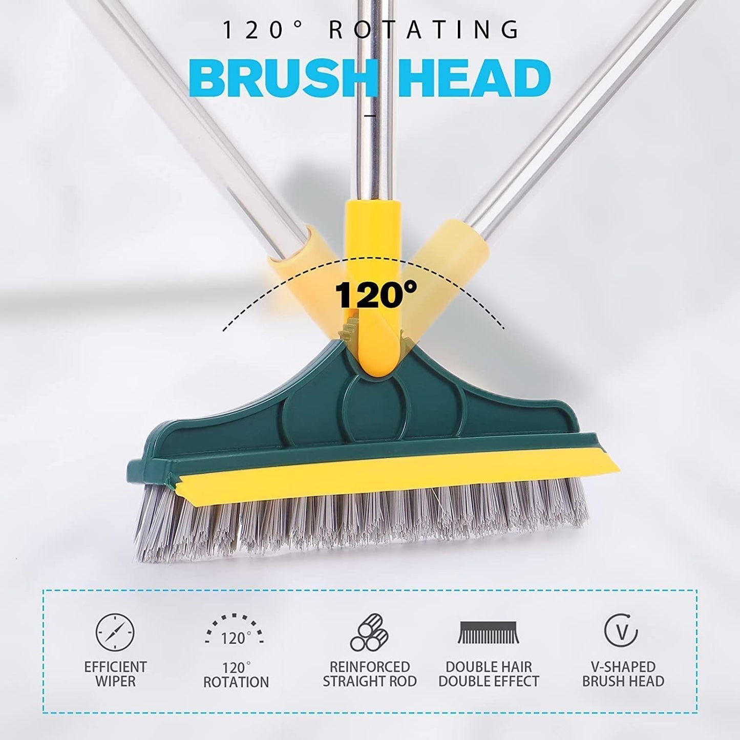 2 In 1 Floor Cleaning Brush Bathroom